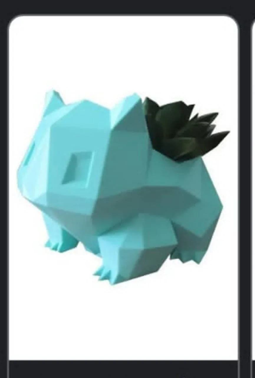 STL - Maceta Bulbasaur Low Poly