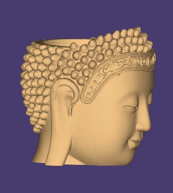 STL - Maceta cabeza de Buda