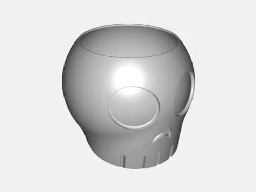 STL - Maceta Calavera 3