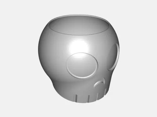 STL - Maceta Calavera 3