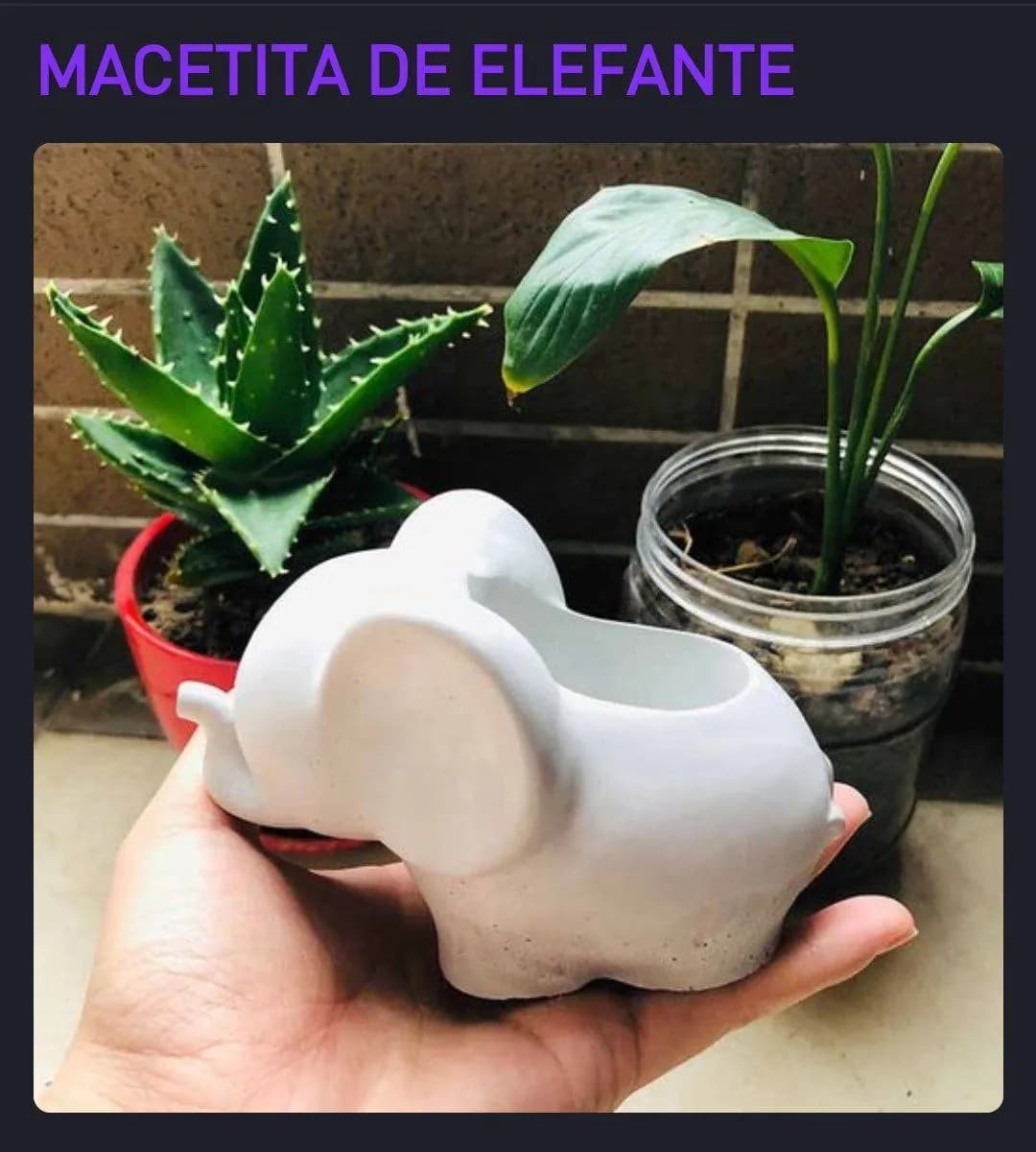 STL - Maceta con forma de elefante