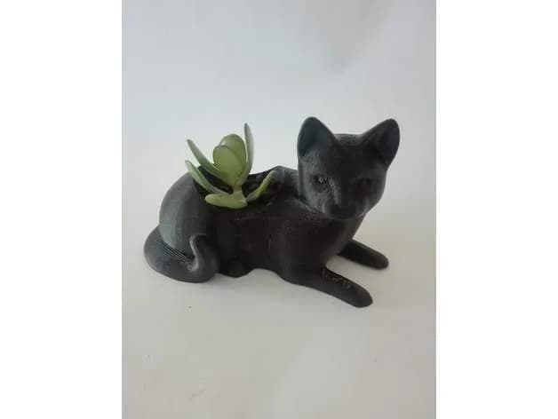 STL - maceta de gato render 3