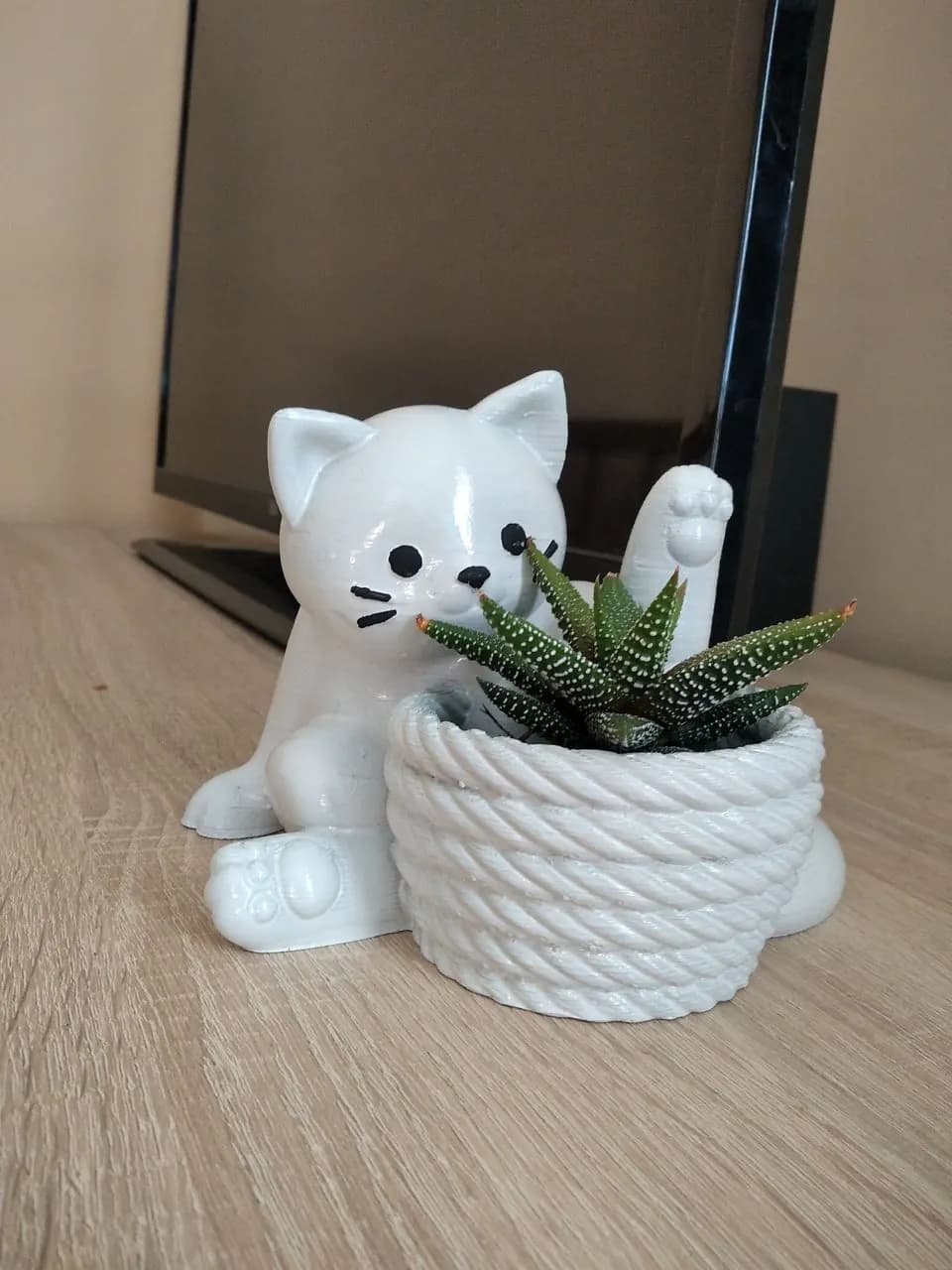 STL - Maceta decorativa de gato