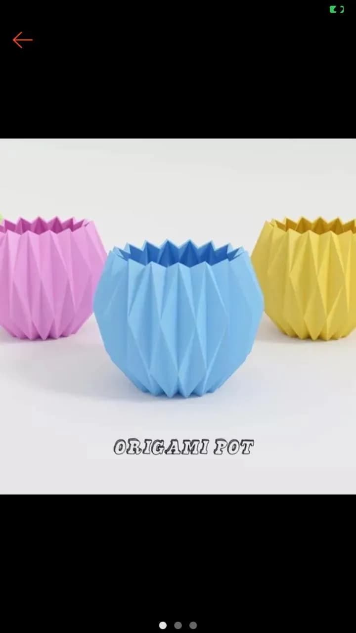 STL - Maceta estilo origami