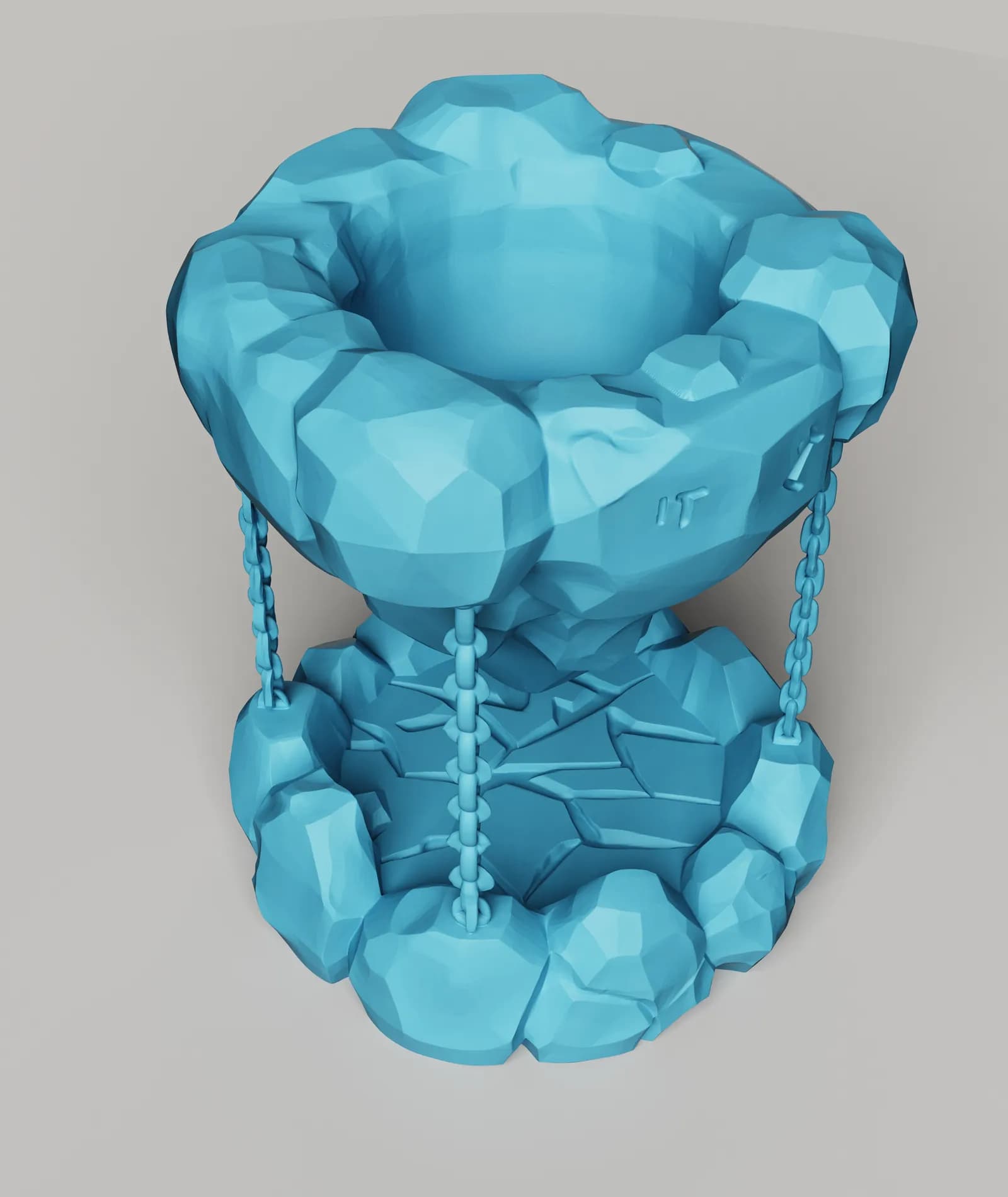 STL - Maceta flotante con runas render 4