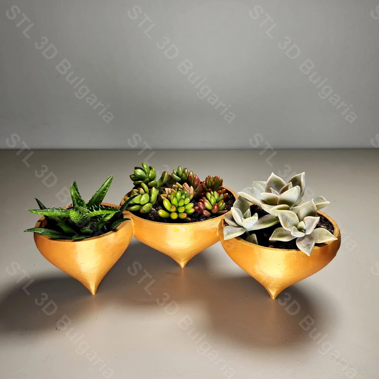 STL - Maceta Geométrica Cónica render 2