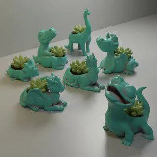 STL - Macetas de dinosaurios y dragones