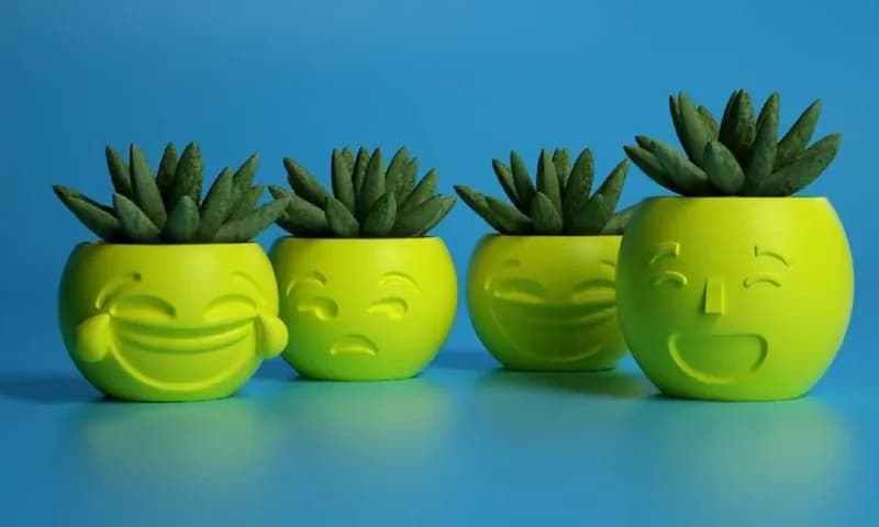 STL - Macetas Emoji Divertidas
