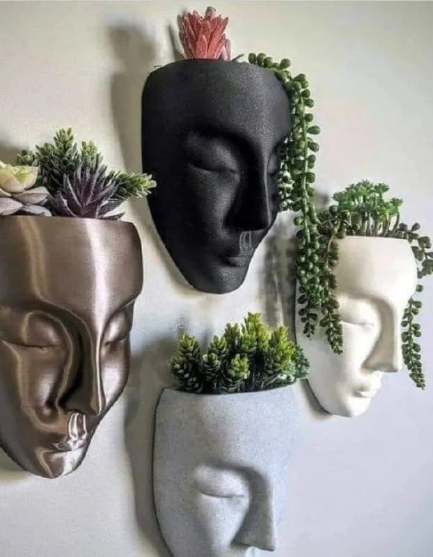 STL - Macetas faciales decorativas