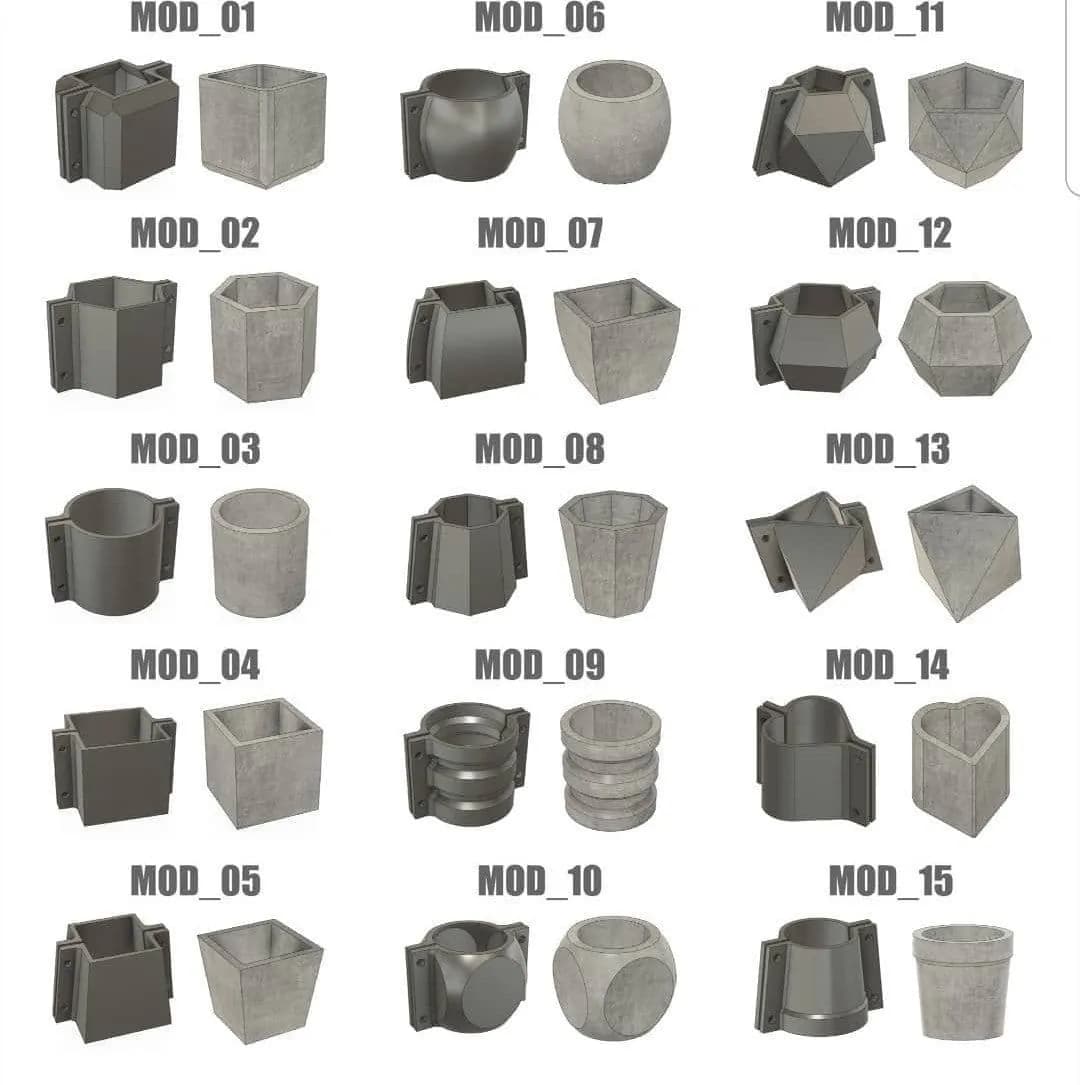 STL - Macetas geométricas y modernas