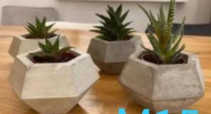 STL - Maceteros Geométricos de Cemento