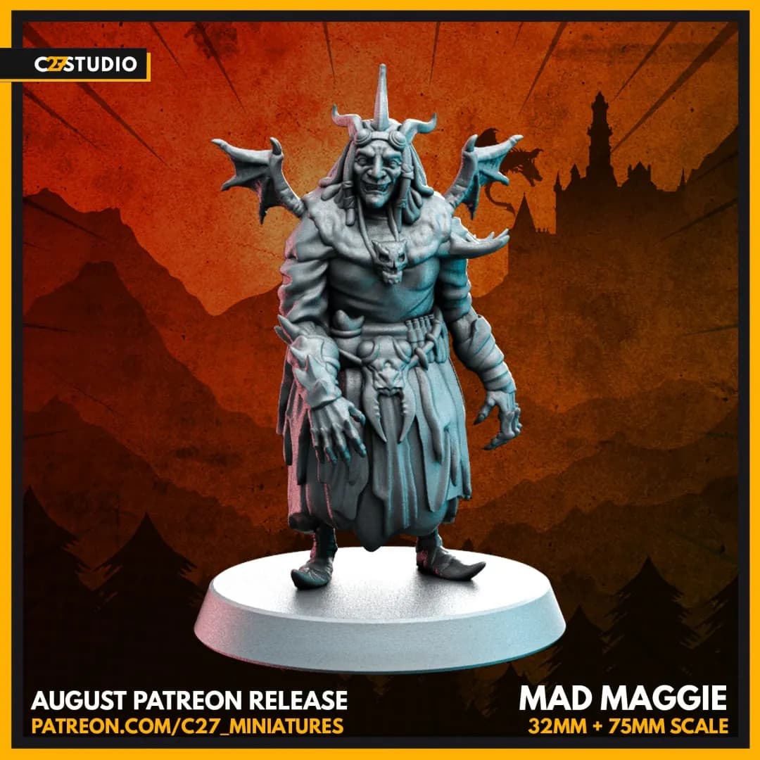STL - Mad Maggie figura demonio