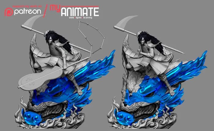 STL - Madara y Kurama de Naruto
