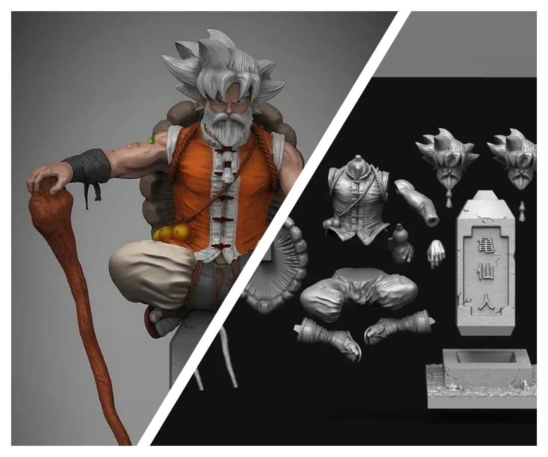STL - Maestro Goku Figura 3D
