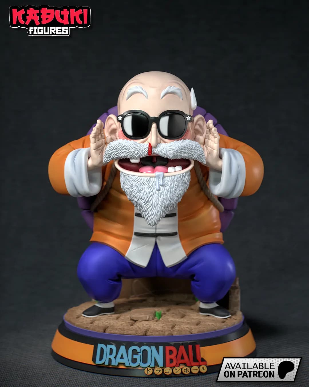 STL - Maestro Roshi Figura render 2