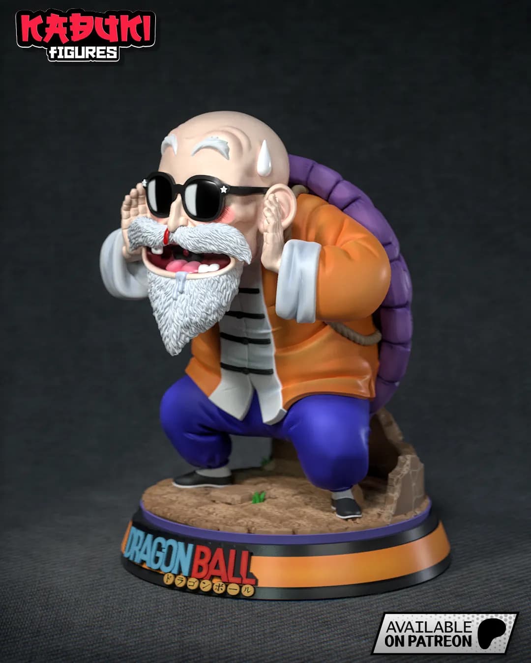 STL - Maestro Roshi Figura render 5