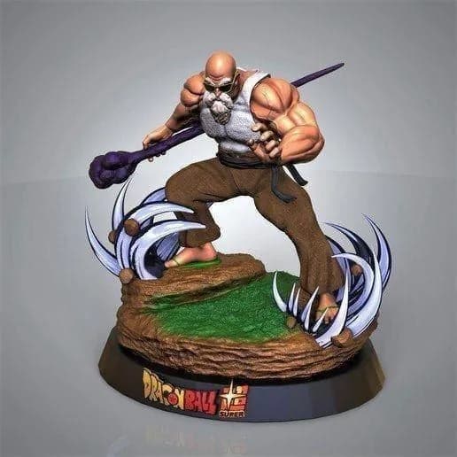 STL - Maestro Roshi Figura con Músculos