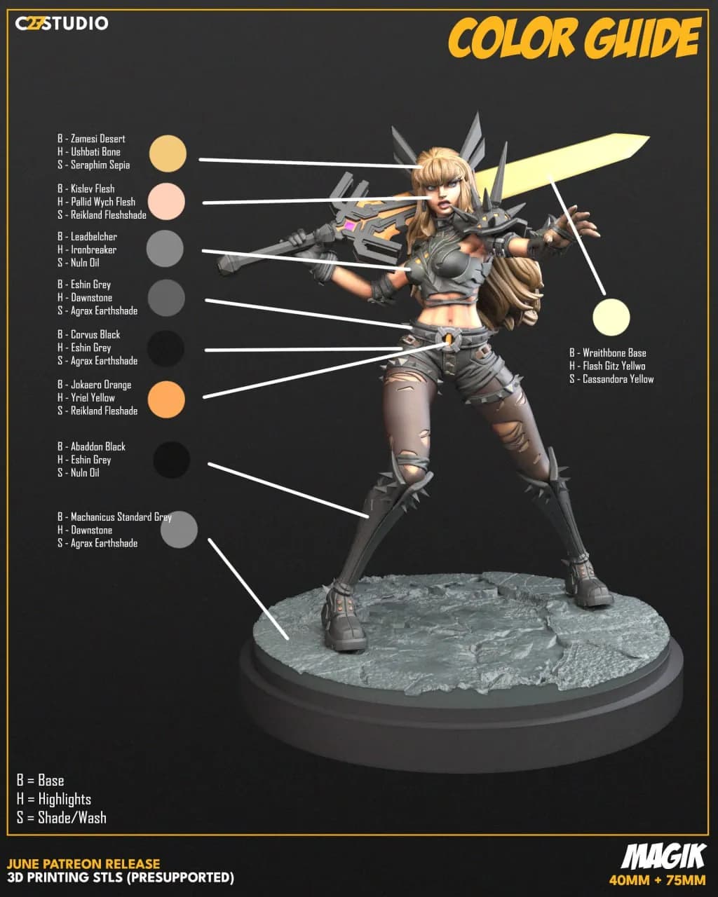 STL - Magik guerrera Marvel Rivals