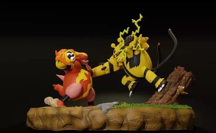 STL - magmortor vs electrive pokemon