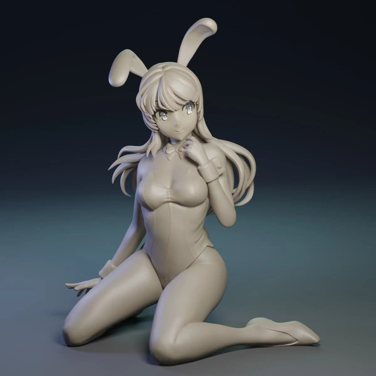 STL - Mai Sakurajima figura conejita render 2