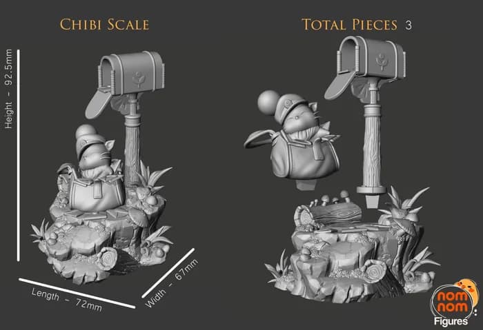 STL - mail moogle from final fantasy render 2
