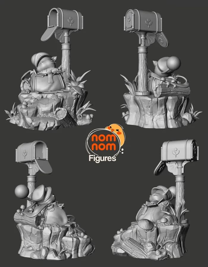 STL - mail moogle from final fantasy render 3