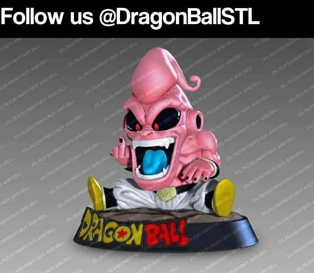 STL - Majin Boo Figura render 2