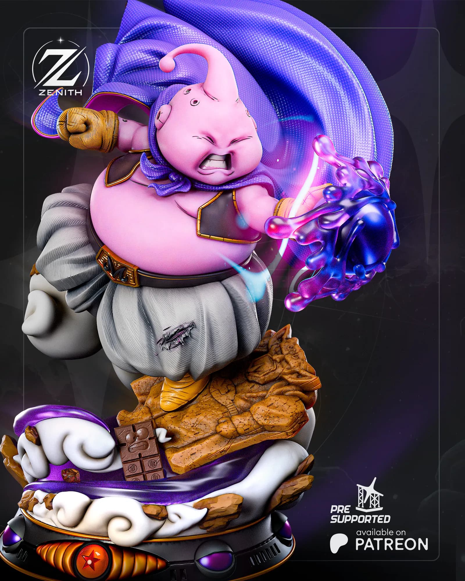 STL - Majin Boo Figura de Acción render 4
