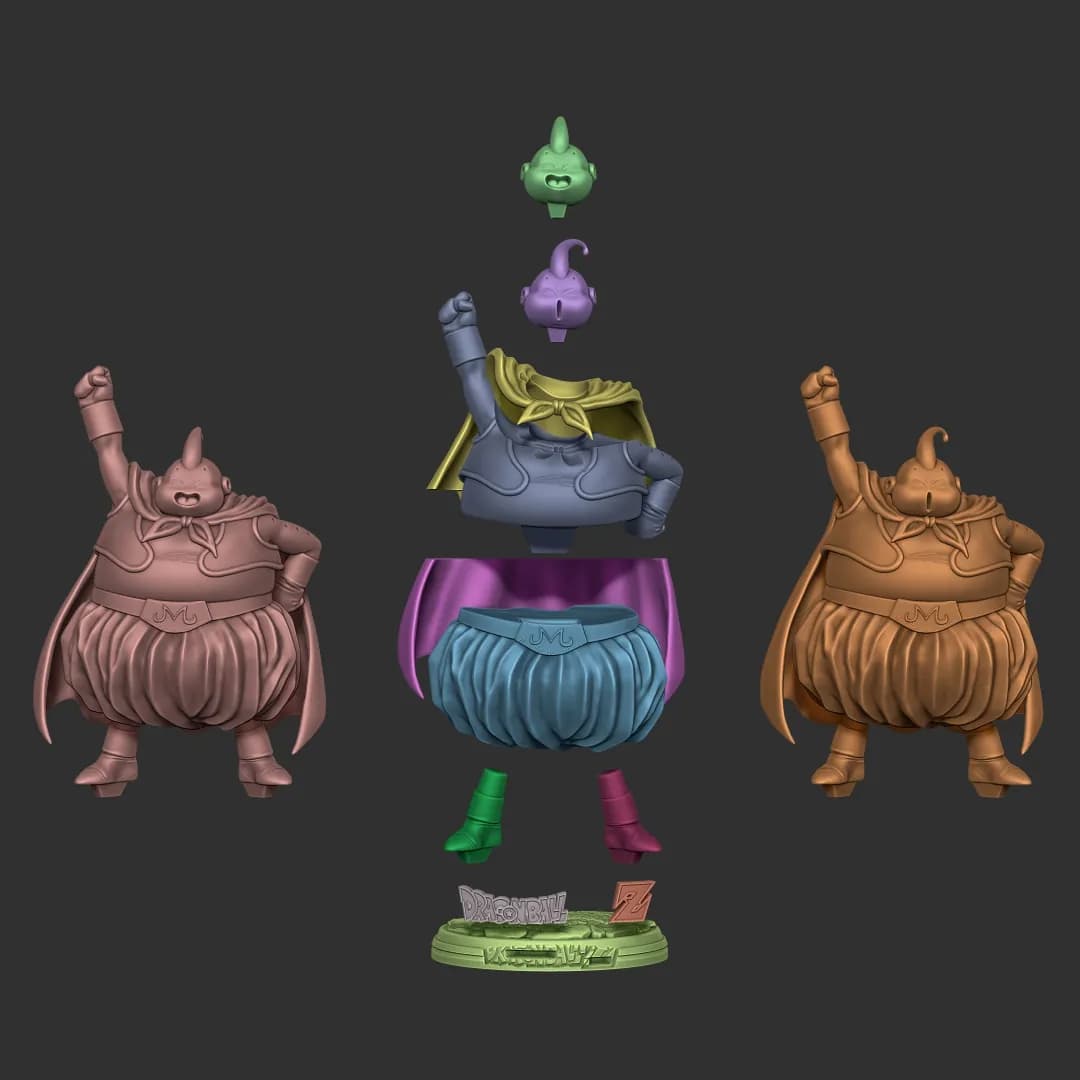 STL - Majin Buu figura coleccionable 2 render 2
