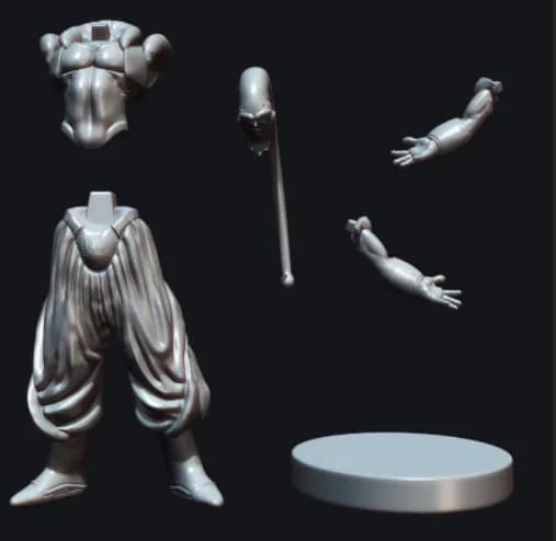STL - majin buu gotenks dbz stl render 2