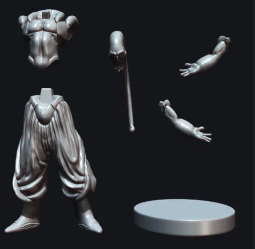 STL - Majin Buu Gotenks Fusion figura render 3
