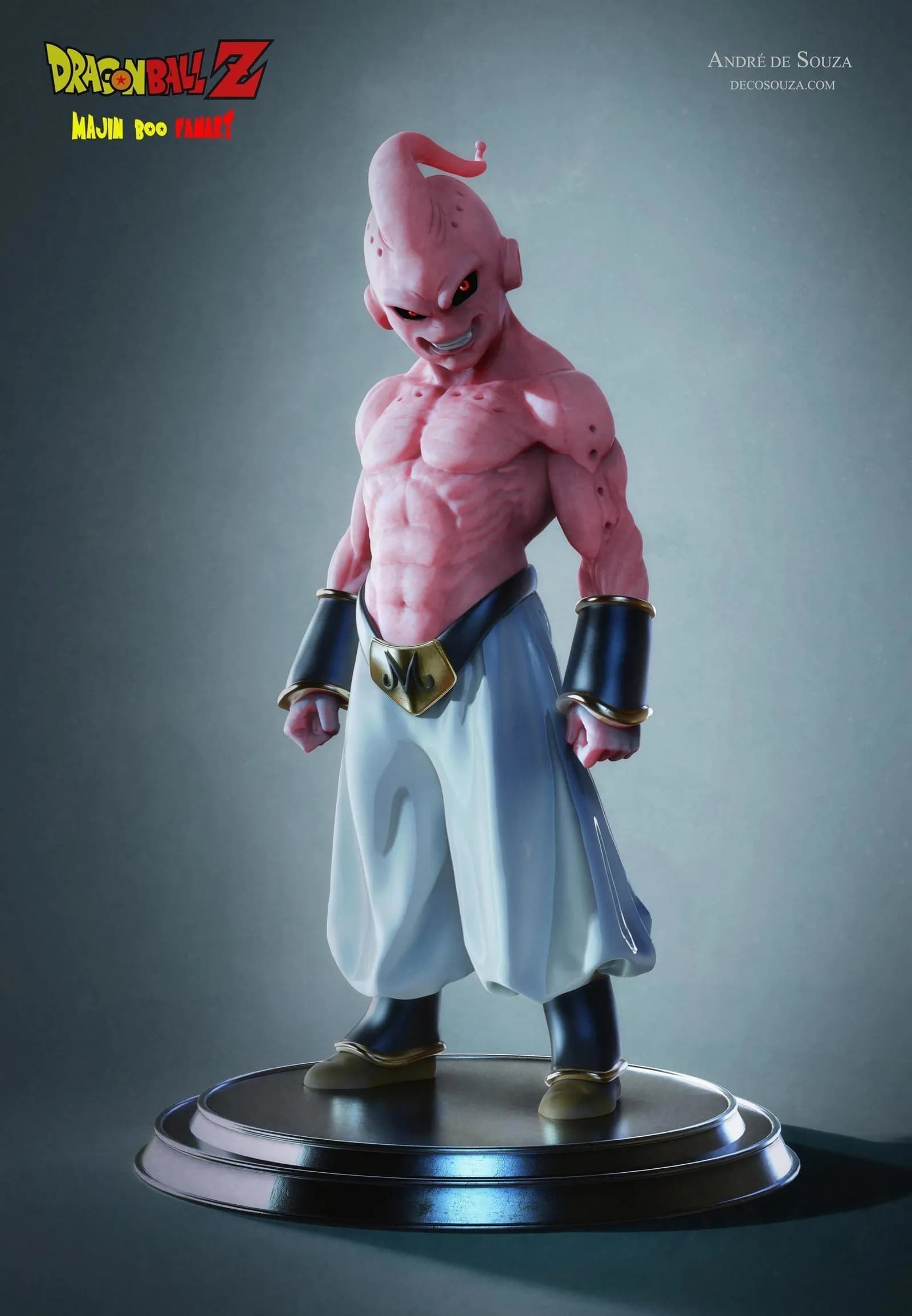 STL - Majin Buu Kid figura de anime render 2