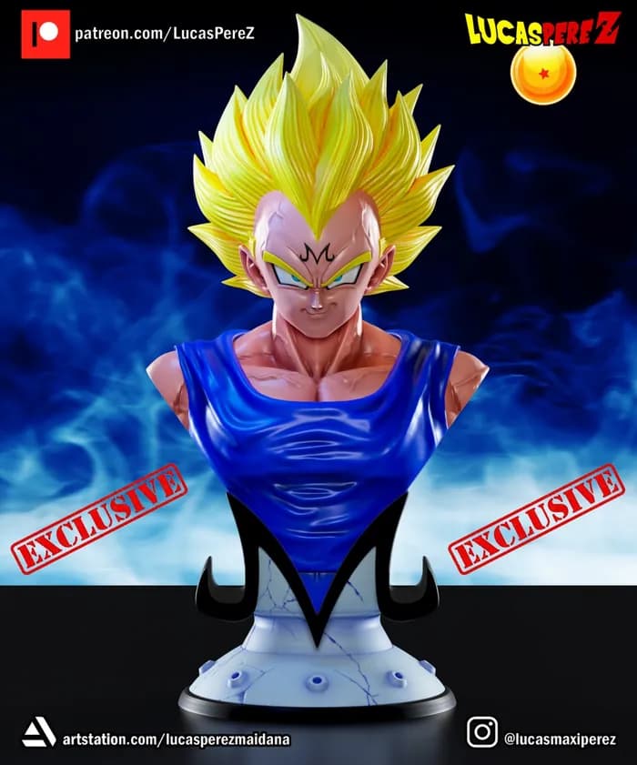 STL - majin vegeta bust lucas perez