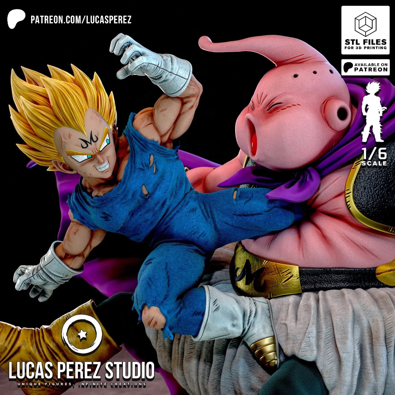 STL - Majin Vegeta contra Majin Buu