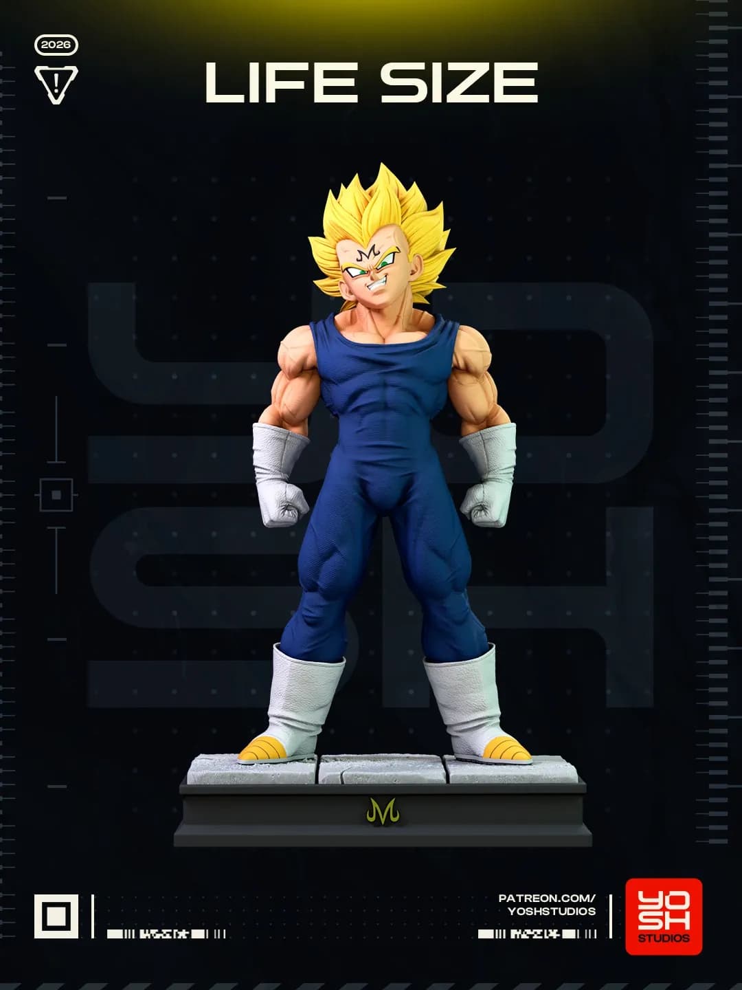 STL - Majin Vegeta Figura Tamaño Real render 2