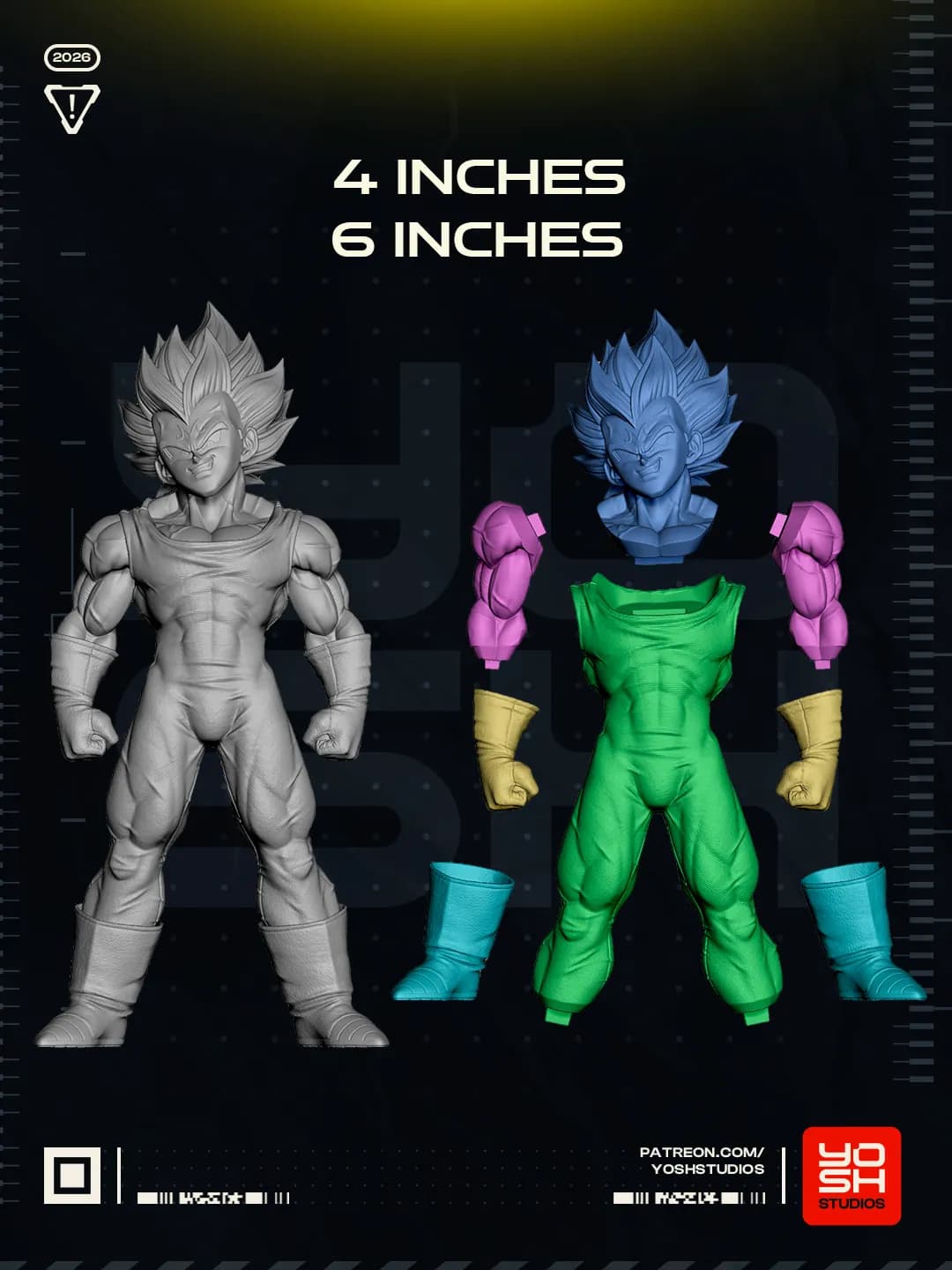 STL - Majin Vegeta Figura Tamaño Real render 4