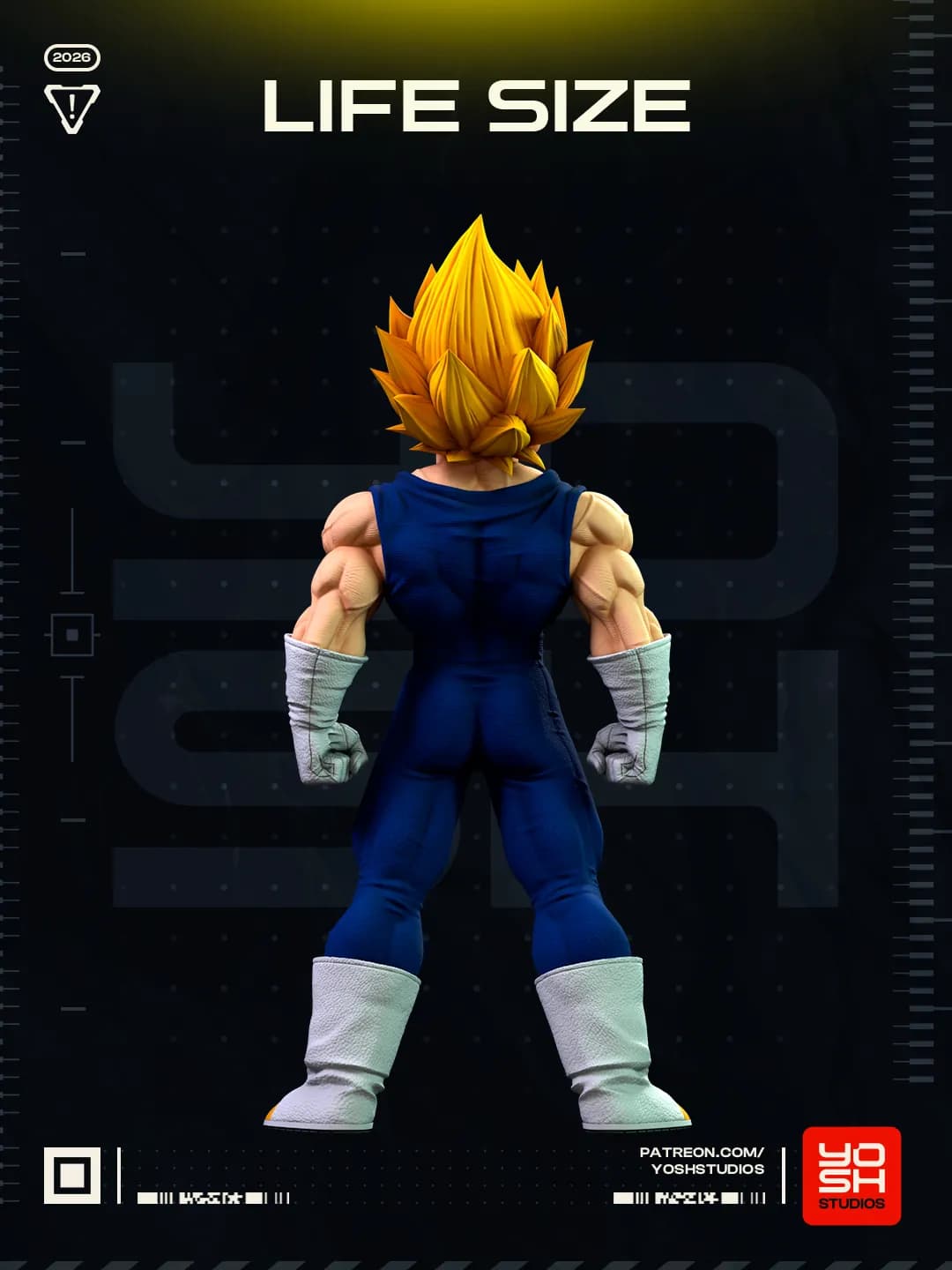 STL - Majin Vegeta Figura Tamaño Real render 5