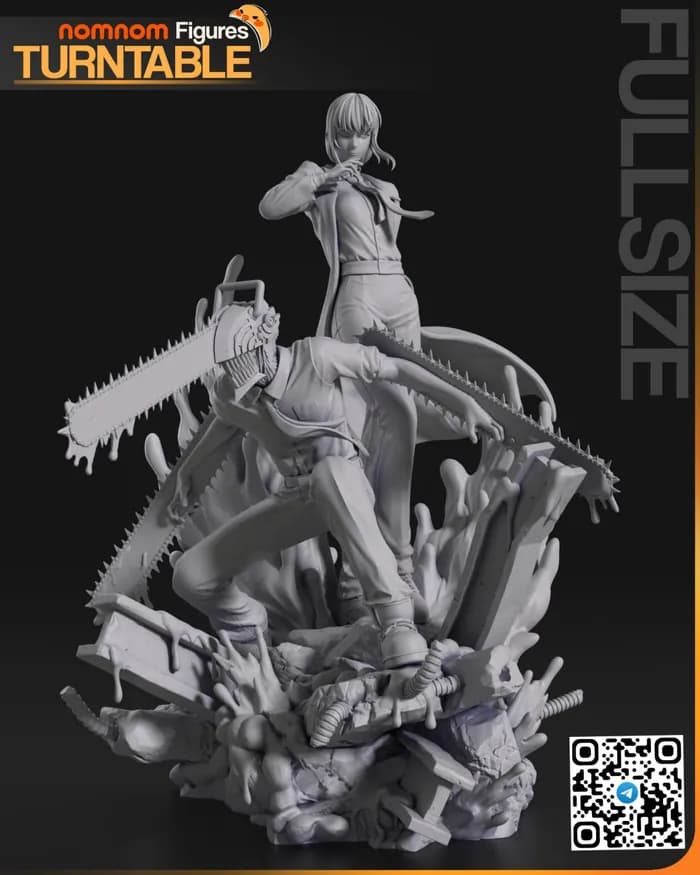 STL - makima denji 178mm split render 3