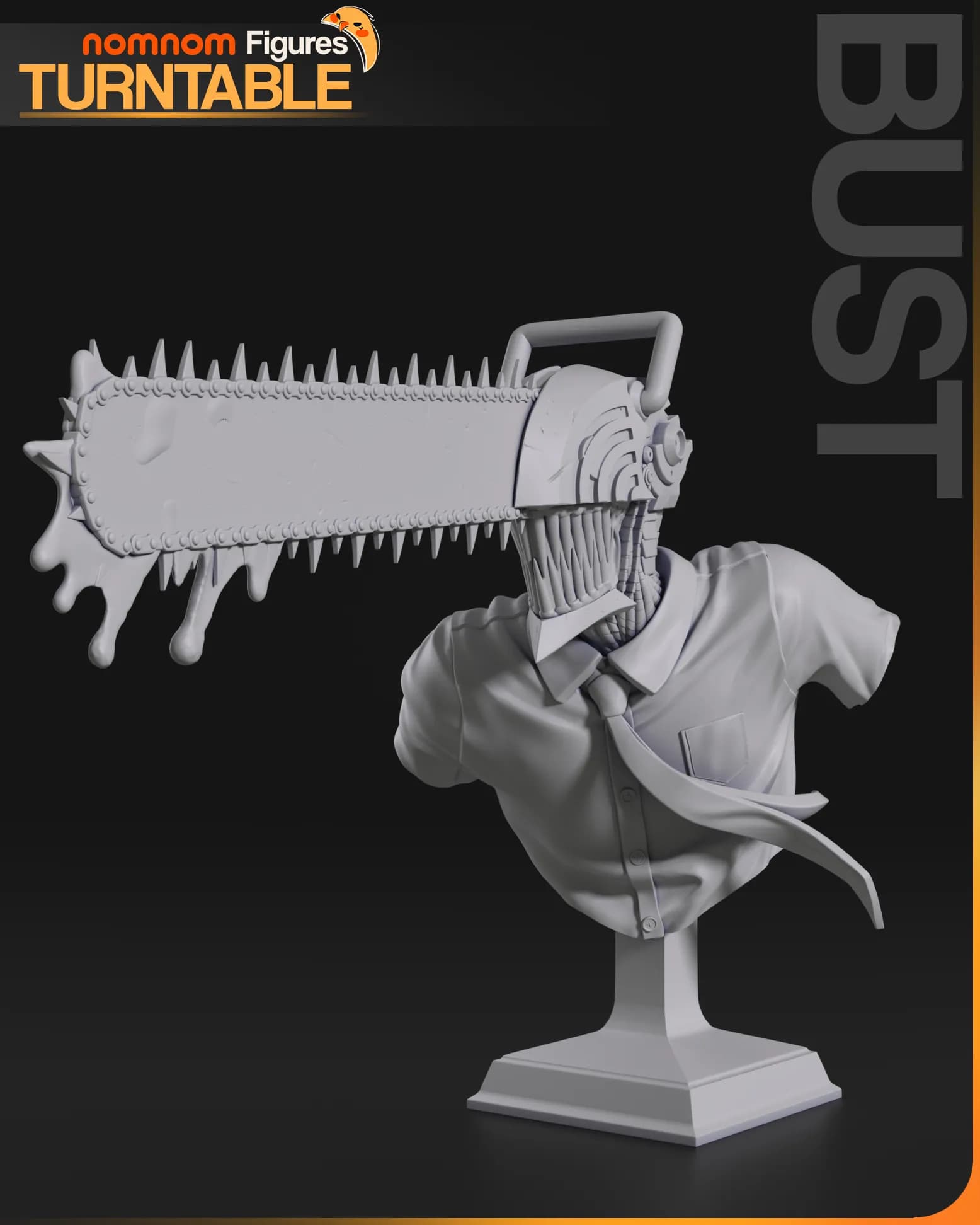 STL - Makima y Denji de Chainsaw Man render 3