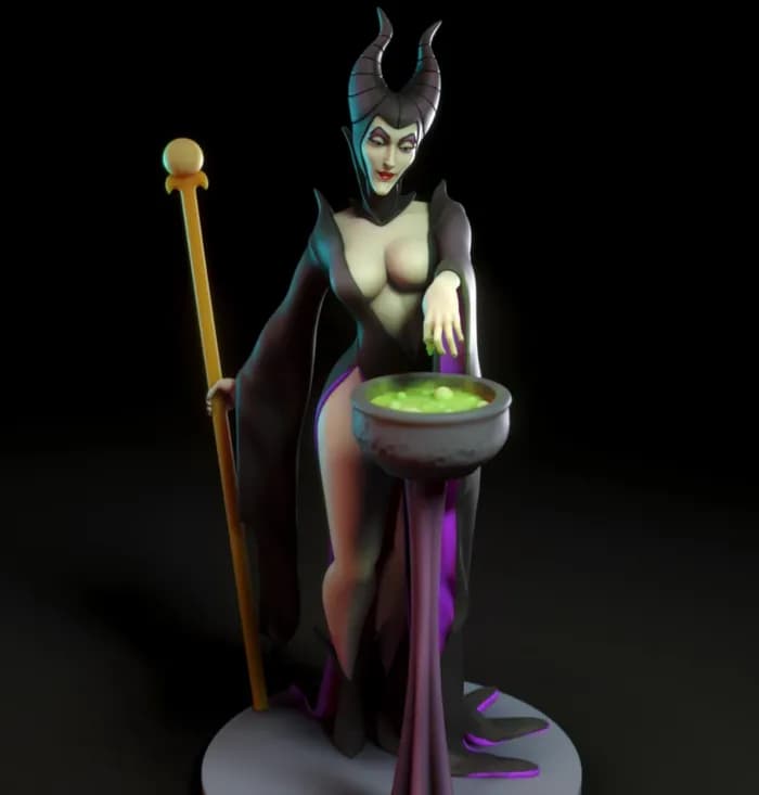 STL - Maleficent fantasy figure