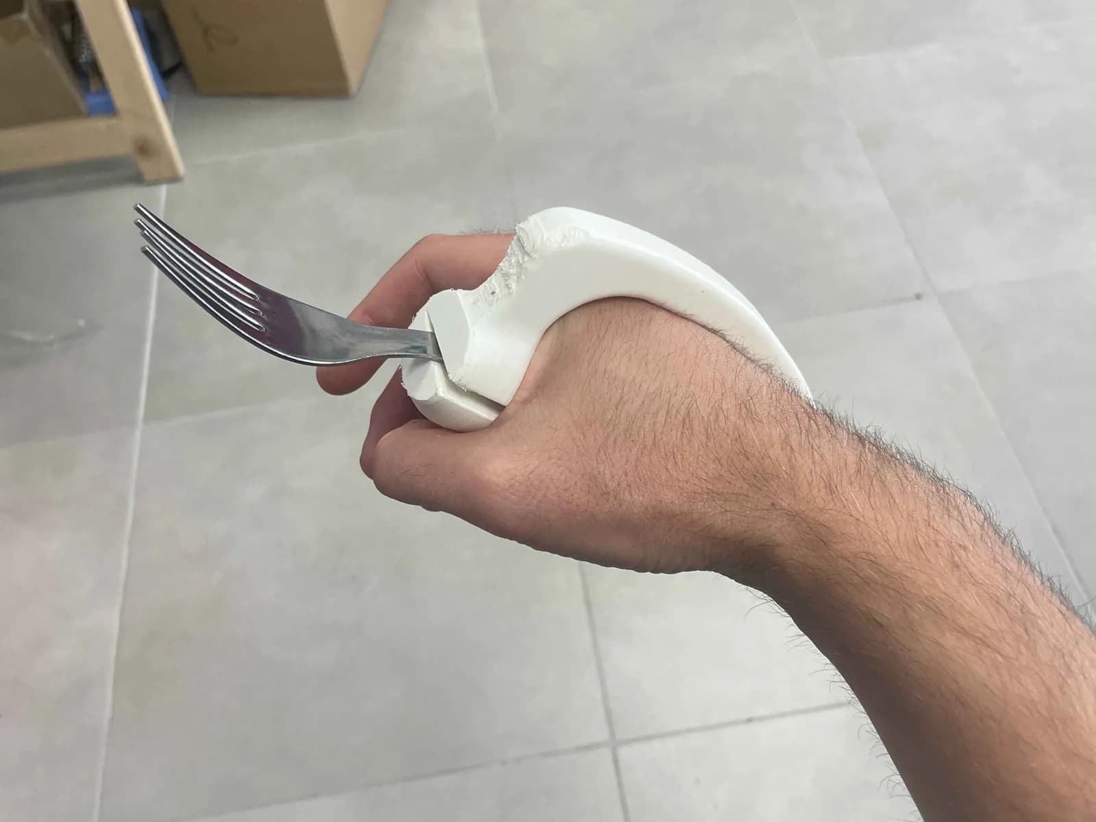 STL - Mango ergonómico para cubiertos render 2