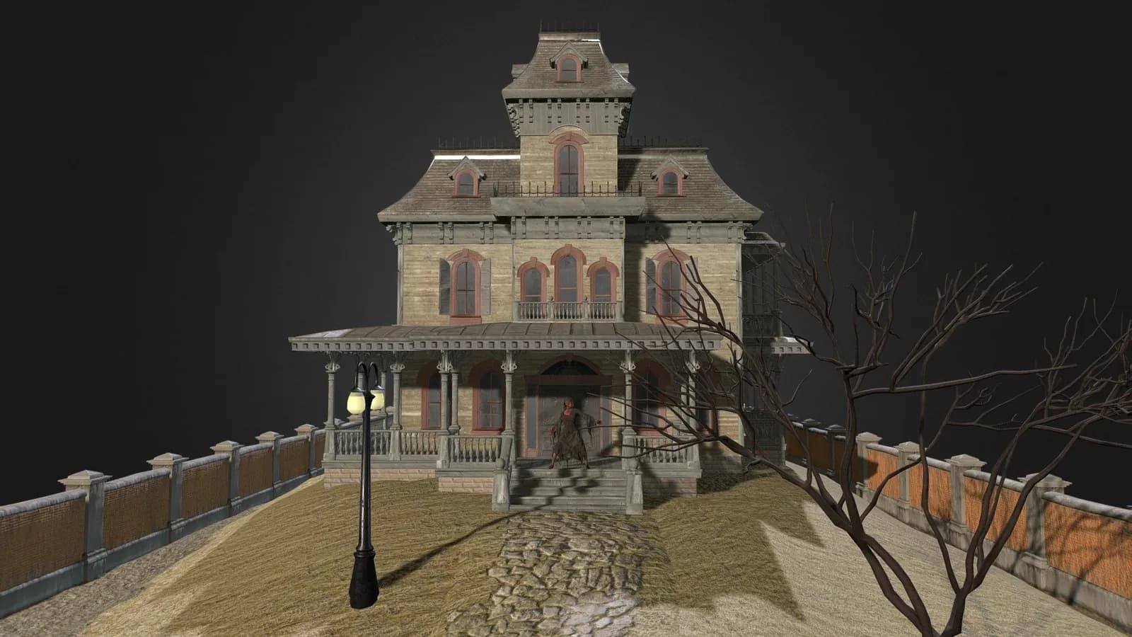 STL - Mansión de Halloween render 2