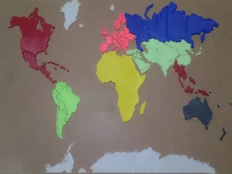 STL - Mapa del mundo 3D para imprimir