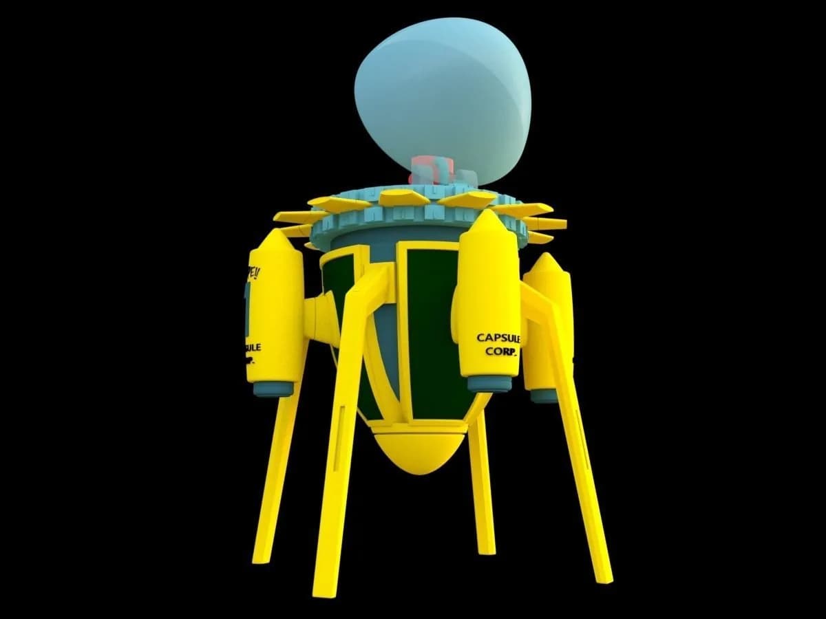 STL - Máquina del Tiempo de Dragon Ball render 3
