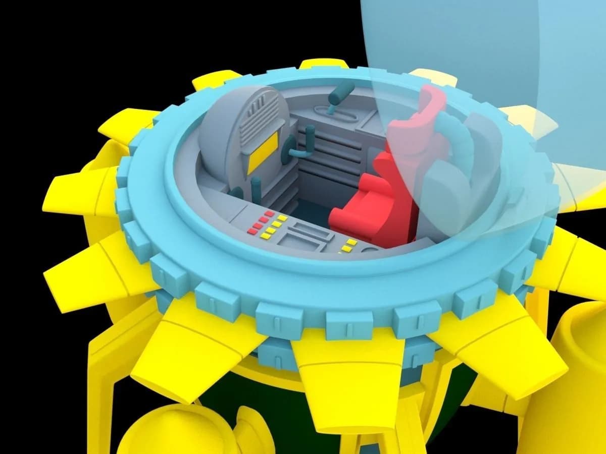 STL - Máquina del Tiempo de Dragon Ball render 4