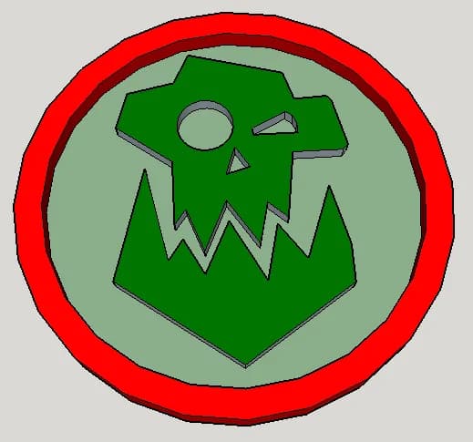 STL - Marcador de token de orco 40K render 5