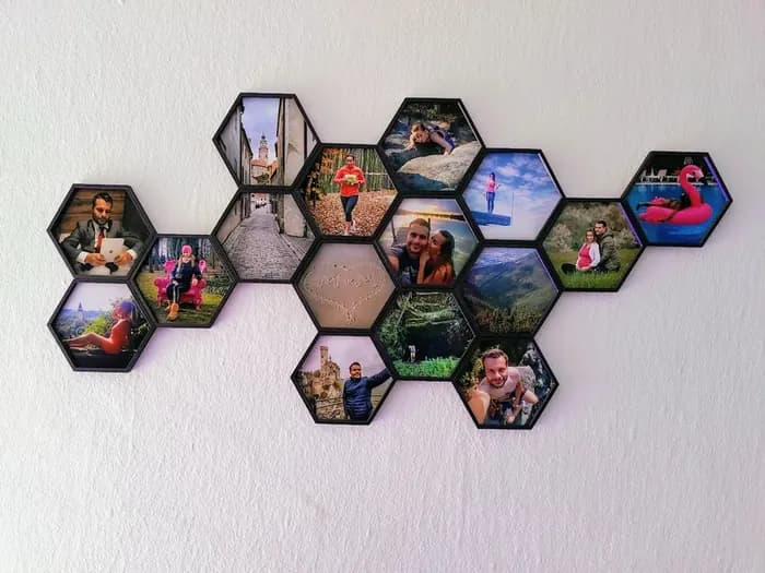 STL - Marco de fotos hexagonal