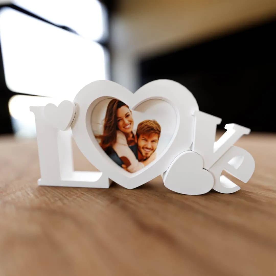 STL - LOVE photo frame with heart