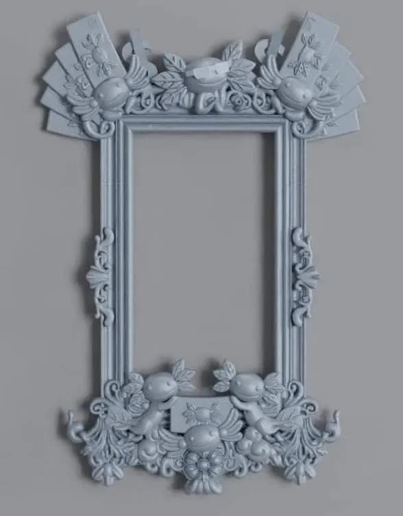 STL - Marco decorativo de Axolote