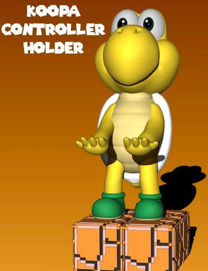 STL - mario bros koopa joystick holder